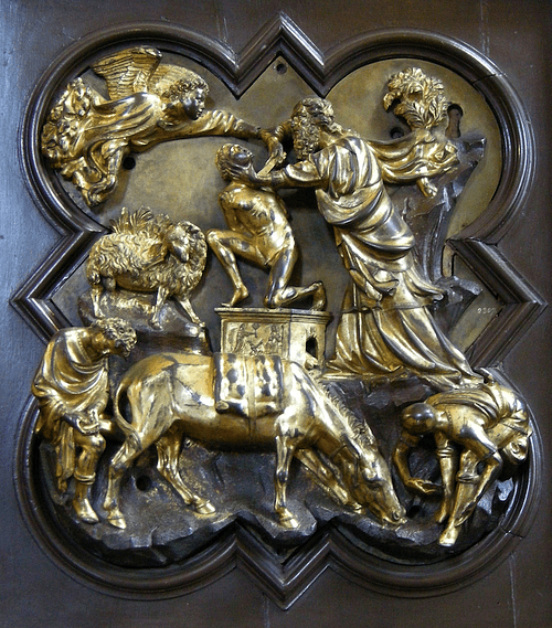 Sacrifice of Isaac by Brunelleschi