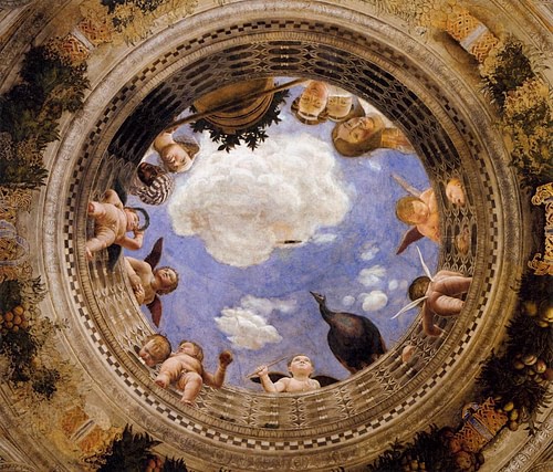 Palazzo Ducale Oculus by Mantegna (by Web Gallery of Art, Public Domain)