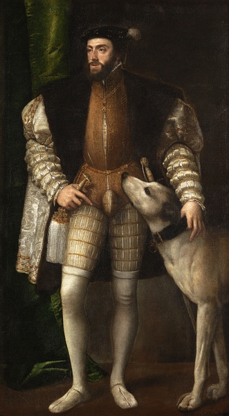 Charles V with a Dog by Titian