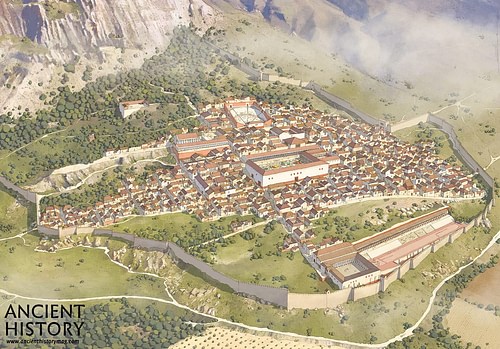 Reconstruction of Ancient Priene (by Ancient History Magazine/ Karwansaray Publishers, Copyright)