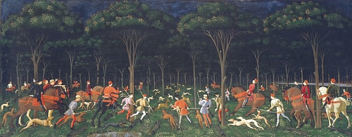 The Hunt by Uccello (by Web Gallery of Art, Public Domain)