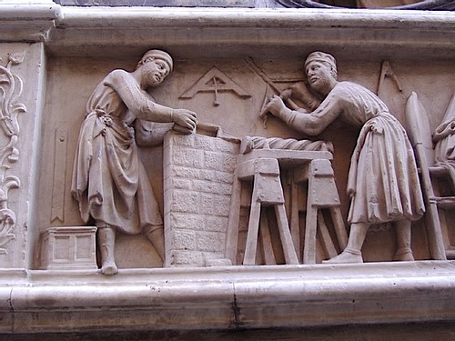 Renaissance Sculptor's Workshop Relief