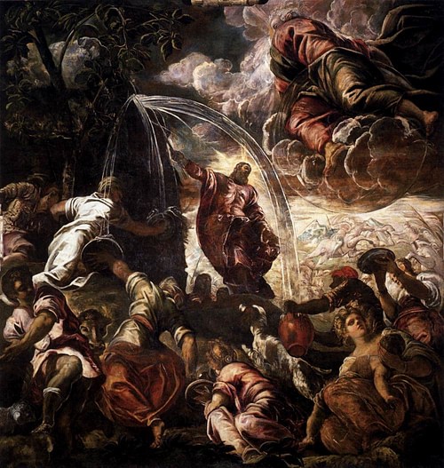 Moses Drawing Water from the Rock by Tintoretto