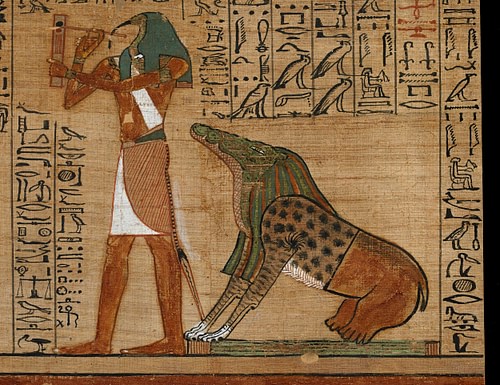 Ammit & Thoth Await the Judgement of a Soul