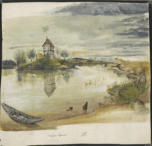 Fisherman's House on a Lake by Albrecht Dürer