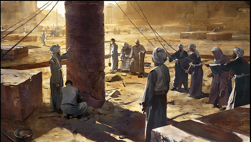Artist's Depiction of an Excavation in Egypt