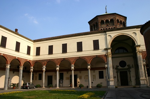 Sant'Ambrogio Basilica Colonnades by Bramante