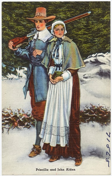 John and Priscilla Alden (by Boston Public Library, CC BY)