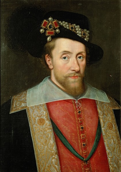 James I of England (by after John de Critz, Public Domain)
