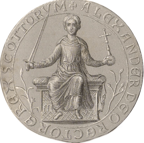 Seal of Alexander II of Scotland (by Unknown Artist, Public Domain)
