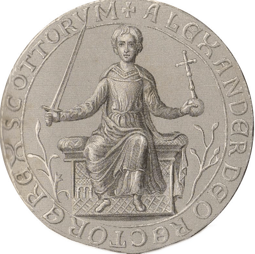 Seal of Alexander II of Scotland (by Unknown Artist, Public Domain)