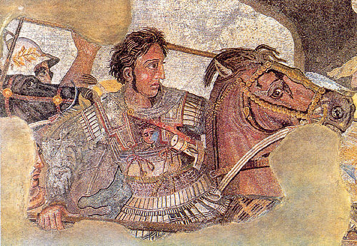 Alexander the Great & Bucephalus Mosaic (by Ruthven, Public Domain)