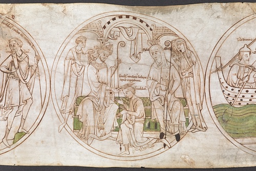 Guthlac Receiving the Tonsure at Repton Abbey