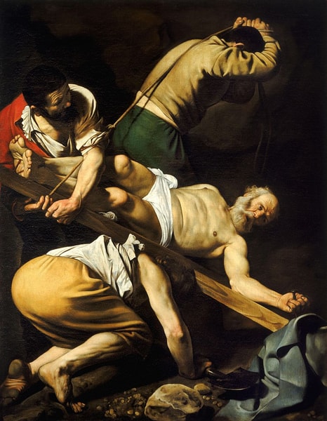Hristiyanlığın Yayılışına Roma’nın Karşılığı 6 Mitolojiler.com The Crucifixion of Saint Peter by Caravaggio
