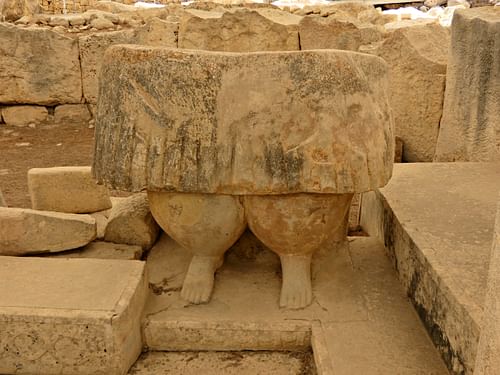 Tarxien Stone Sculpture with Pleated Skirt