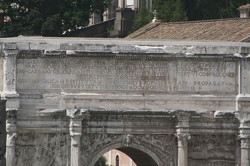 Inscription, Arch of Septimius Severus, Rome