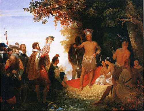 The Coronation of Powhatan (by John Gadsby Chapman, Public Domain)