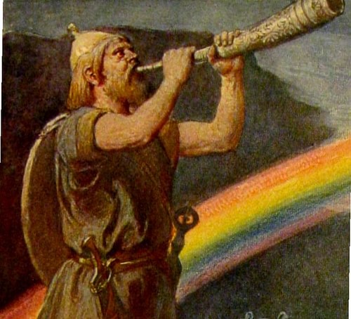 Heimdall by the Bridge (by Emil Doepler, Public Domain)