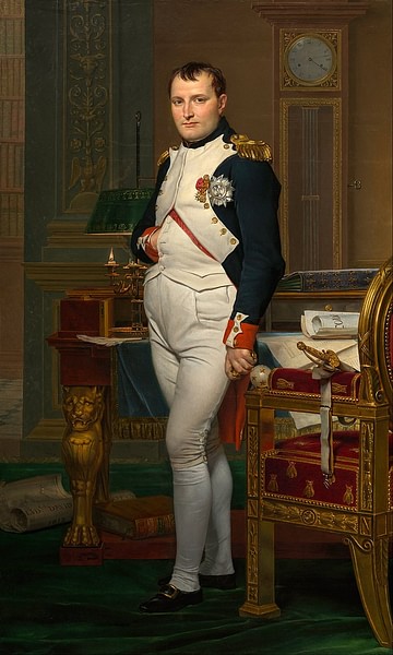 Emperor Napoleon in His Study at the Tuileries (by Jacques-Louis David, Public Domain)