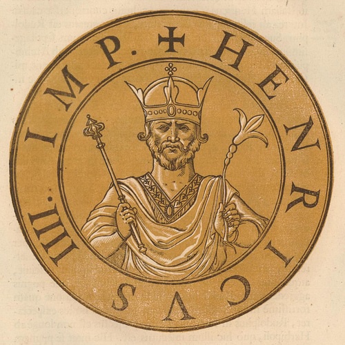 Woodcut Portrait of Holy Roman Emperor Henry IV