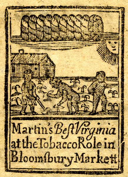 18th-Century Advertisement for Virginia Tobacco