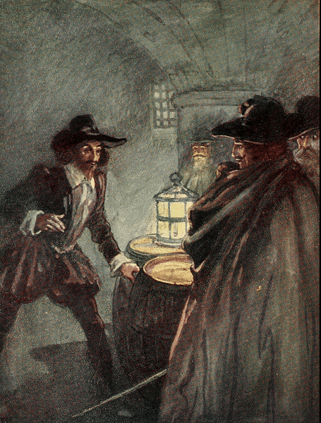 Discovery of Guy Fawkes & the Gunpowder Plot (by Unknown Artist, Public Domain)