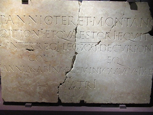 Funerary Inscription of a Roman Soldier