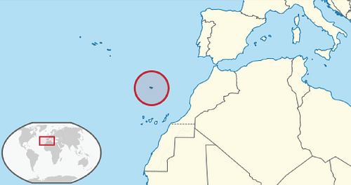 Map Showing the Location of the Madeira Archipelago