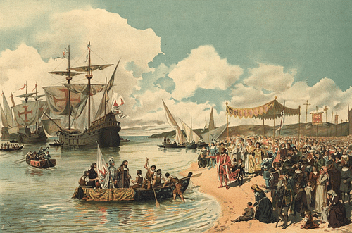 Vasco da Gama saindo de Lisboa