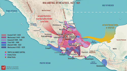 Aztek İmparatorluğu Haritası