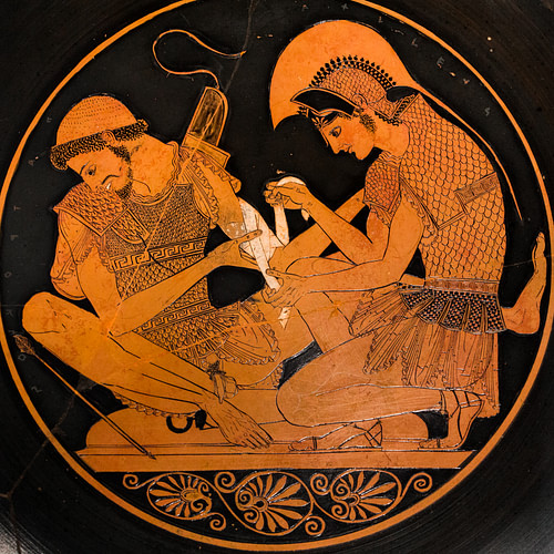 Achilles Tending to Patroclus (by ArchaiOptix, CC BY-SA)