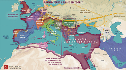 Migration Period in Europe During the 4th & 5th Century (by Simeon Netchev, CC BY-NC-SA)