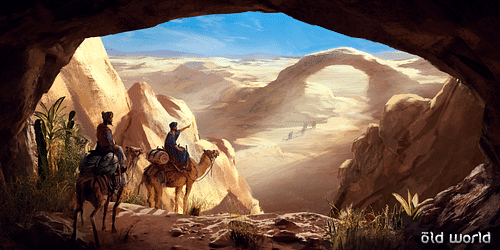 Camel Riders in the Desert