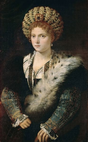 Portrait of Isabella d'Este (by Titian, Public Domain)