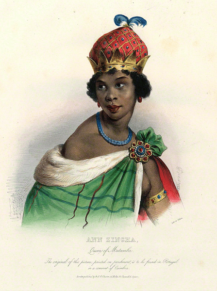 Queen Nzinga of Matamba (by Achille Devéria, Public Domain)
