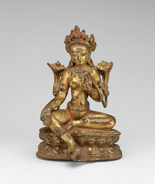 Seated Green Tara (by The Art Institute of Chicago, Public Domain)