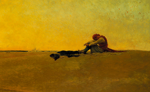 Marooned Mariner by Howard Pyle