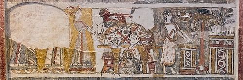 Minoan Religious Procession on Hagia Triada Sarcophagus