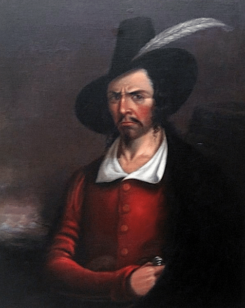 Portrait of Jean Lafitte (by Rosenberg Library, Galveston, Public Domain)