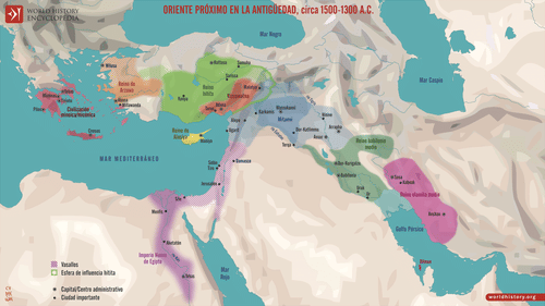 Oriente Próximo en la Antigüedad, en torno a 1500-1300 a.C. (by Simeon Netchev, CC BY-NC-ND)