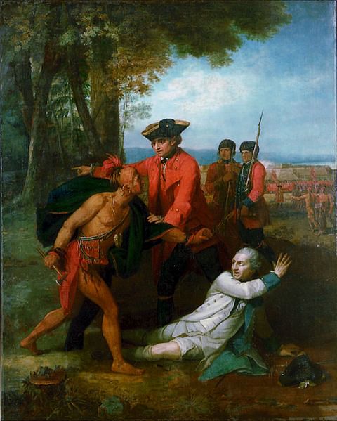 General Johnson Saving a Wounded French Officer From the Tomahawk of a North American Indian