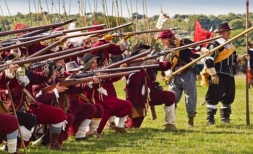 Musketeers Presenting Volley-Fire