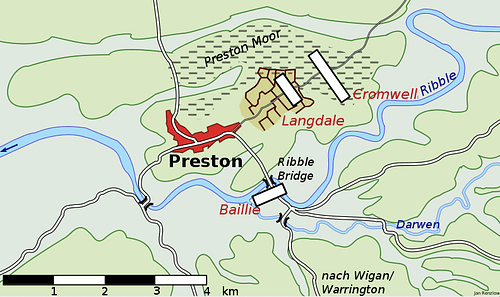 Troop Dispositions, Battle of Preston