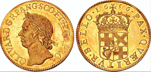 Gold Coin of Oliver Cromwell