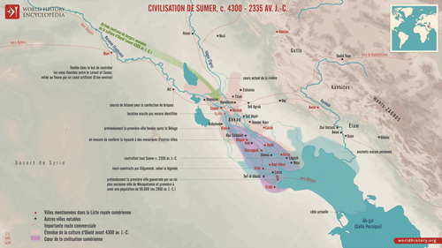 Carte de la Civilisation Sumérienne (by Simeon Netchev, CC BY-NC-ND)
