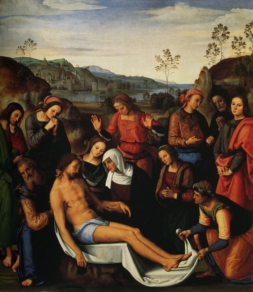Lamentation over the Dead Christ (by  Pietro Perugino, Public Domain)