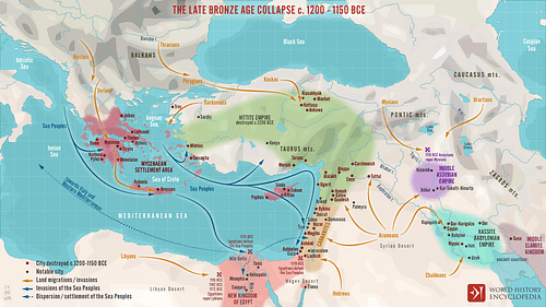 The Late Bronze Age Collapse c. 1200 - 1150 BCE (by Simeon Netchev, CC BY-NC-SA)