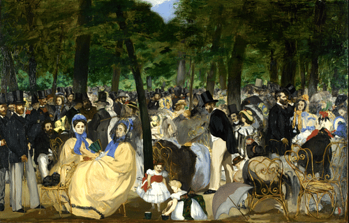 Music in the Tuileries Gardens by Manet