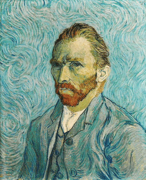 Self-portrait by van Gogh (by Musée d'Orsay, Public Domain)