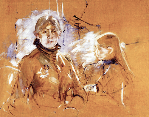Self-portait with Julie by Morisot